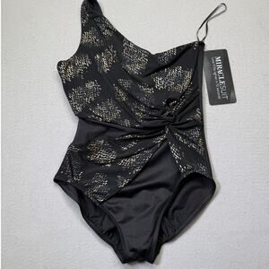 Miraclesuit Women's Iridium Minx Slimming one-Piece Swimsuit black 14 $188